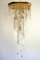 Vintage Italian Brass and Crystal Ceiling Lamp, 1970s 1