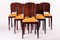 Französische Art Deco Esszimmerstühle aus Ebenholz von Jules Leleu, 1920er, 6er Set 9