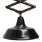 Industrial Black Enamel & Steel Scissor Lamp, 1950s 2