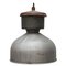 Lámpara colgante industrial de metal gris, años 50, Imagen 1