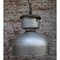 Lámpara colgante industrial de metal gris, años 50, Imagen 5