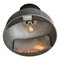 Lámpara colgante industrial de metal gris, años 50, Imagen 3