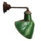 Industrial Cast Iron and Green Enamel Sconce, 1950s, Image 1