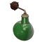 Industrial Cast Iron and Green Enamel Sconce, 1950s 2