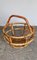 Large Italian Reed & Rattan Basket, 1960s, Image 1
