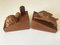 Vintage Wooden Bookends by La Fontaine, Set of 2 6