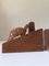 Vintage Wooden Bookends by La Fontaine, Set of 2 10