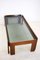 Mesa de centro italiana de vidrio ahumado y madera de Tobia & Afra Scarpa, años 60, Imagen 5