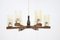 Large Vintage Wood and Cut Glass Chandelier, 1980s 11