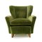 Mid-Century Italian Green Velvet Armchair, 1950s 7