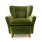 Mid-Century Italian Green Velvet Armchair, 1950s, Image 7