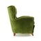 Mid-Century Italian Green Velvet Armchair, 1950s 4