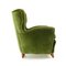 Mid-Century Italian Green Velvet Armchair, 1950s, Image 4