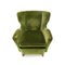 Mid-Century Italian Green Velvet Armchair, 1950s, Image 3