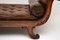 Chaise longue antica Regency in pelle e mogano, Immagine 9