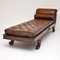 Antique Regency Leather and Mahogany Chaise Lounge, Image 2