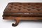 Antique Regency Leather and Mahogany Chaise Lounge, Image 12
