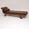 Antique Regency Leather and Mahogany Chaise Lounge, Image 3