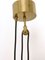 Mid-Century Italian White Ceramic and Brass Adjustable Pendant Lamp, 1950s, Image 5