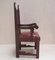 Großer antiker deutscher Armlehnstuhl aus lackierter Eiche & Sitz aus Rindsleder, 1910er 2