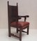 Large Antique German Oak, Cow Leather, & Varnish Lounge Chair, 1910s 1