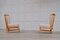 Moderne skandinavische Sessel mit Gestell aus Kiefernholz, 1950er, 2er Set 3