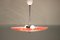 Red Glass Ceiling Lamp from Zukov, 1960s 3