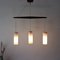 Danish Teak and Frosted Glass Triple Pendant Lamp, 1960s 2