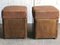 Art Deco Wooden Ottoman Stools, 1930s, Set of 2 1