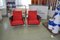 Fauteuils Vintage Rouges et Noirs, 1960s, Set de 2 6