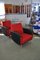 Fauteuils Vintage Rouges et Noirs, 1960s, Set de 2 4