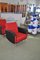 Vintage Red & Black Lounge Chairs, 1960s, Set of 2 5