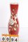 Large Red Porcelain Vase with Golden Flowers from VEB Wallendorf, 1966 10