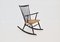 Sedia a dondolo viola di Roland Rainer per Thonet, anni '50, Immagine 5