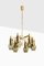 Brass and Glass Ceiling Lamp by Hans-Agne Jakobsson, 1950s 1