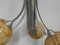 Art Deco French Aluminum and Glass Ceiling Lamp with 3 Glass Shades, 1930s 9