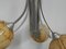 Art Deco French Aluminum and Glass Ceiling Lamp with 3 Glass Shades, 1930s, Image 9