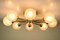 Mid-Century German Brass and Steel Ceiling Lamp from Hillebrand Lighting 7