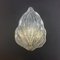 Italian Modern Brass and Murano Glass Leaf Sconce from Novaresi, 1980s, Image 1