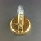 Italian Modern Brass and Murano Glass Leaf Sconce from Novaresi, 1980s 4