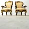 Antique Italian Wooden Lounge Chairs, Set of 2 19