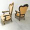 Antique Italian Wooden Lounge Chairs, Set of 2 12