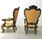Antique Italian Wooden Lounge Chairs, Set of 2 16