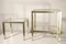 Regency French Brass and Glass Side Tables Set by Pierre Vandel, 1970s, Set of 2 3