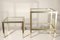 Regency French Brass and Glass Side Tables Set by Pierre Vandel, 1970s, Set of 2 1