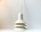 Lámpara colgante danesa minimalista de acero blanco de Lyfa, años 80, Imagen 1