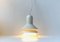 Lámpara colgante danesa minimalista de acero blanco de Lyfa, años 80, Imagen 2