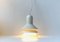 Minimalist Danish White Steel Pendant Lamp from Lyfa, 1980s 2