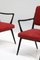 Fabric and Wood Armchairs by Alfred Hendrickx for Belform, 1950s, Set of 2 4