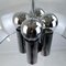 German Chrome and Mouth-Blown Glass Ceiling Lamp from Glasshütte Limburg, 1970s 6